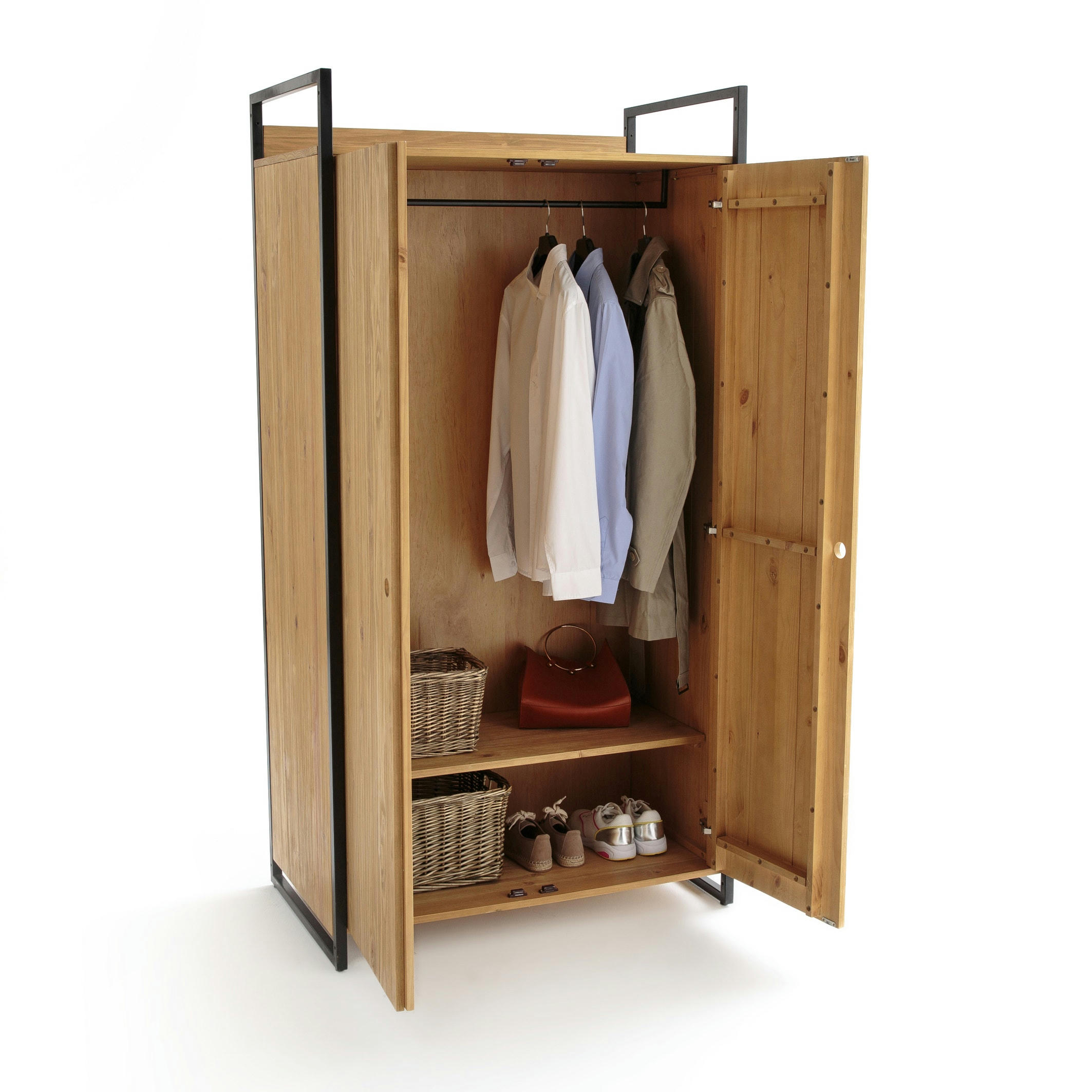 Module armoire 2 portes penderie HIBA