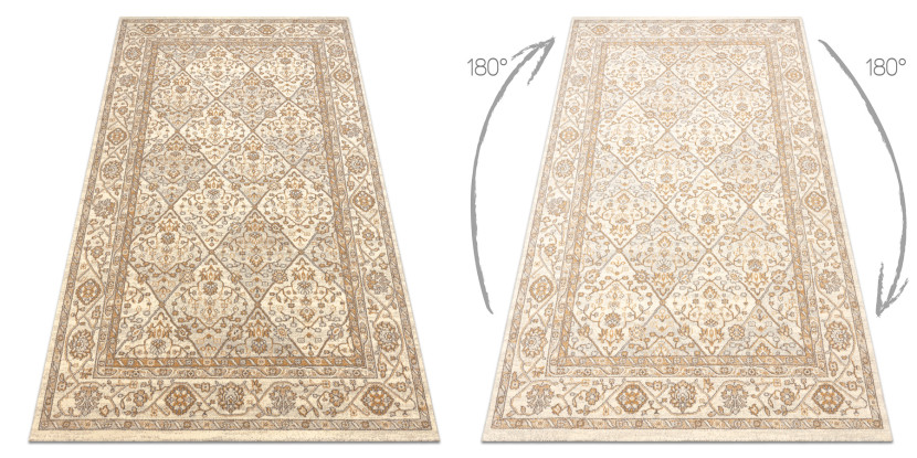 Dywan SOHO 477.27.LA100 wełniany OSTA - Romby, ramka 160x240 cm