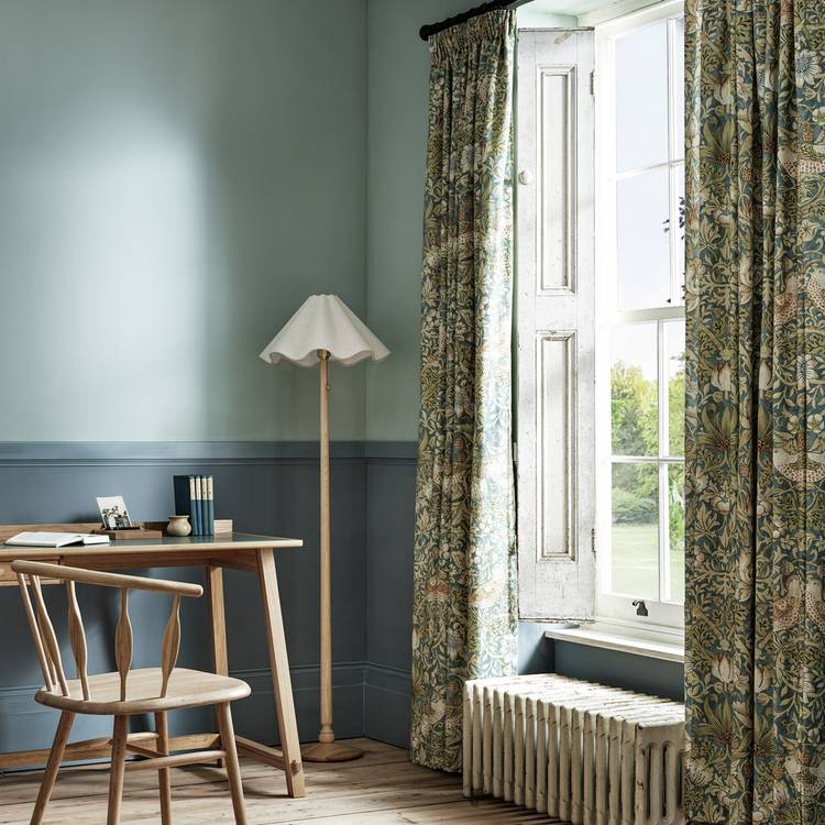 Habitat x Morris & Co. Curtains - Blue - 117x137cm