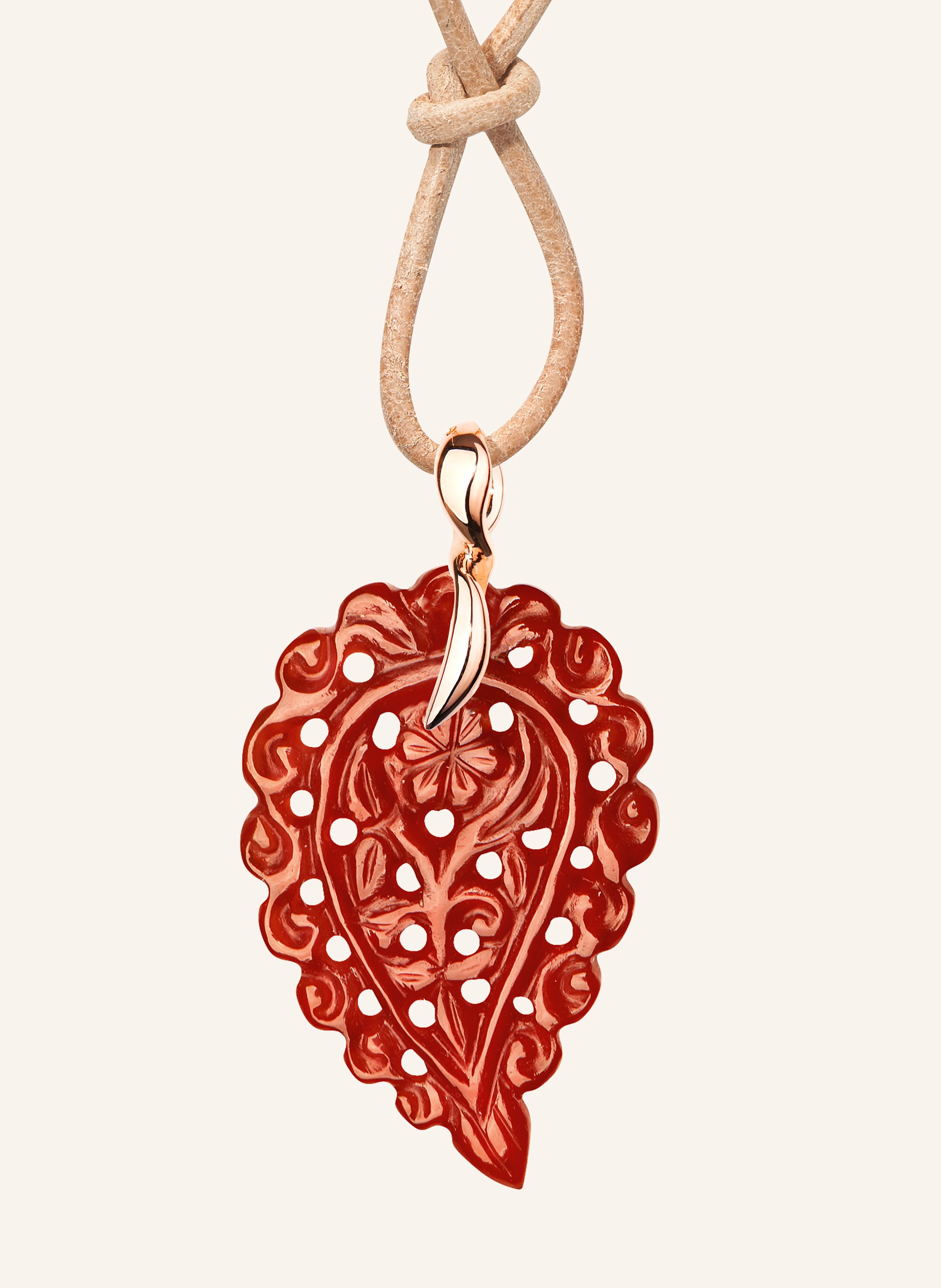 TAMARA COMOLLI Anhänger PENDANT INDIA SMALL TERRA ONYX aus 18 Karat Roségold und Onyx Terra