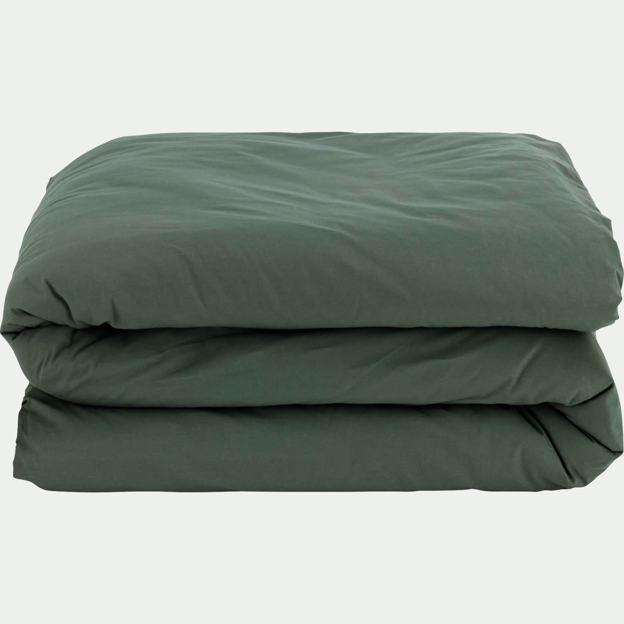 EOLI - Housse de couette en coton 260x240cm - vert cèdre
