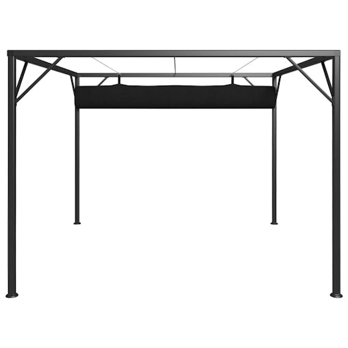 NNEVL Garden Gazebo with Retractable Roof Canopy 3x3 m Anthracite