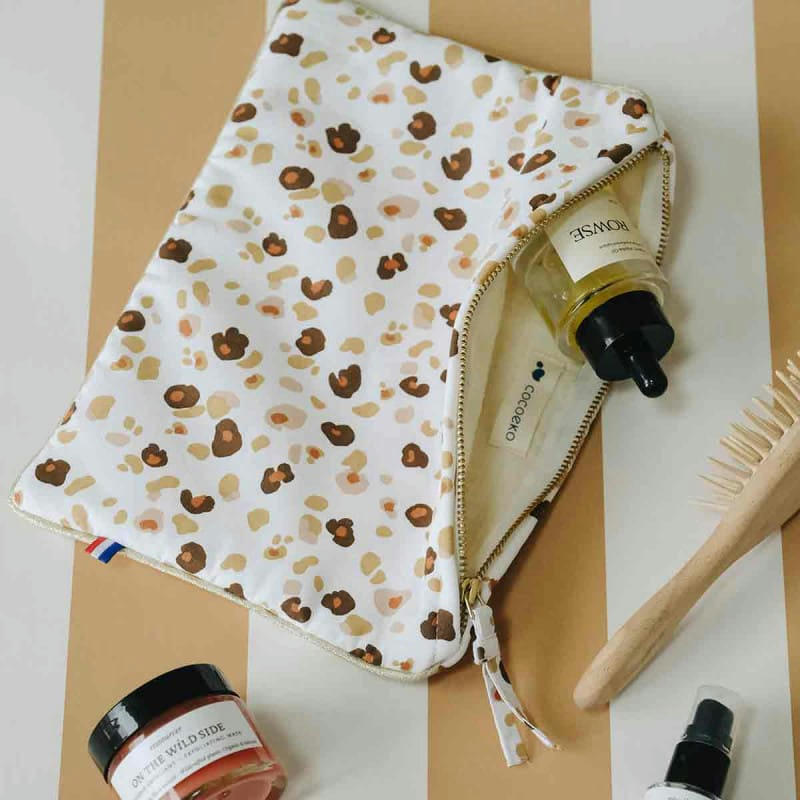 - Pochette femme coton Léopard