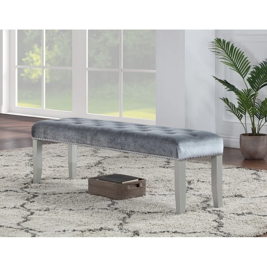 Modern Bench with Tufted Cushionon,Space-Saving Solution for Apartments