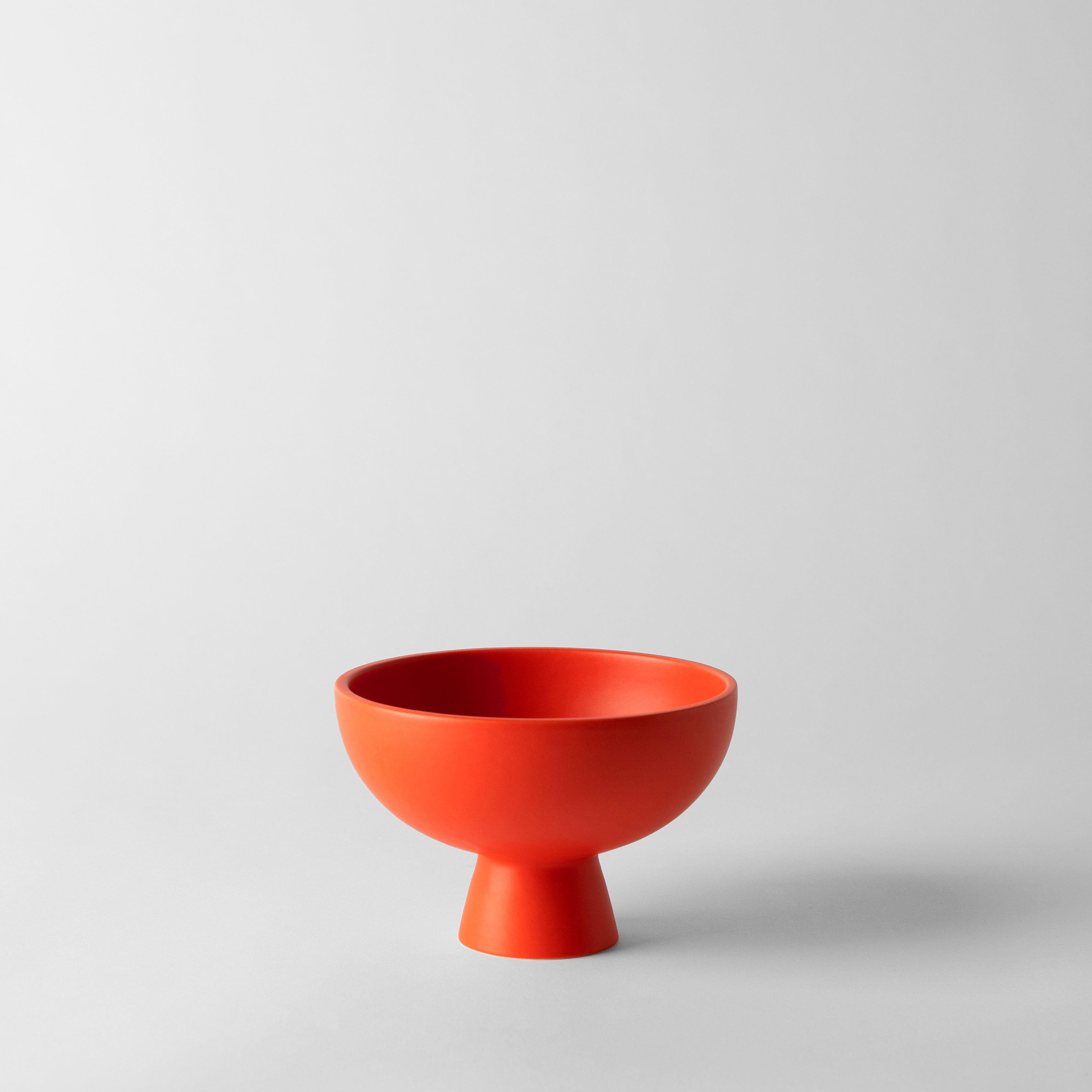Small Strong Coral Footed Snack Bowl