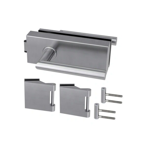 Glastürbeschlagset »3-tlg. Bänder, inkl. Griffpaar NOVA 297«, BxH: 245 x 57 mm, 2,2455 kg
