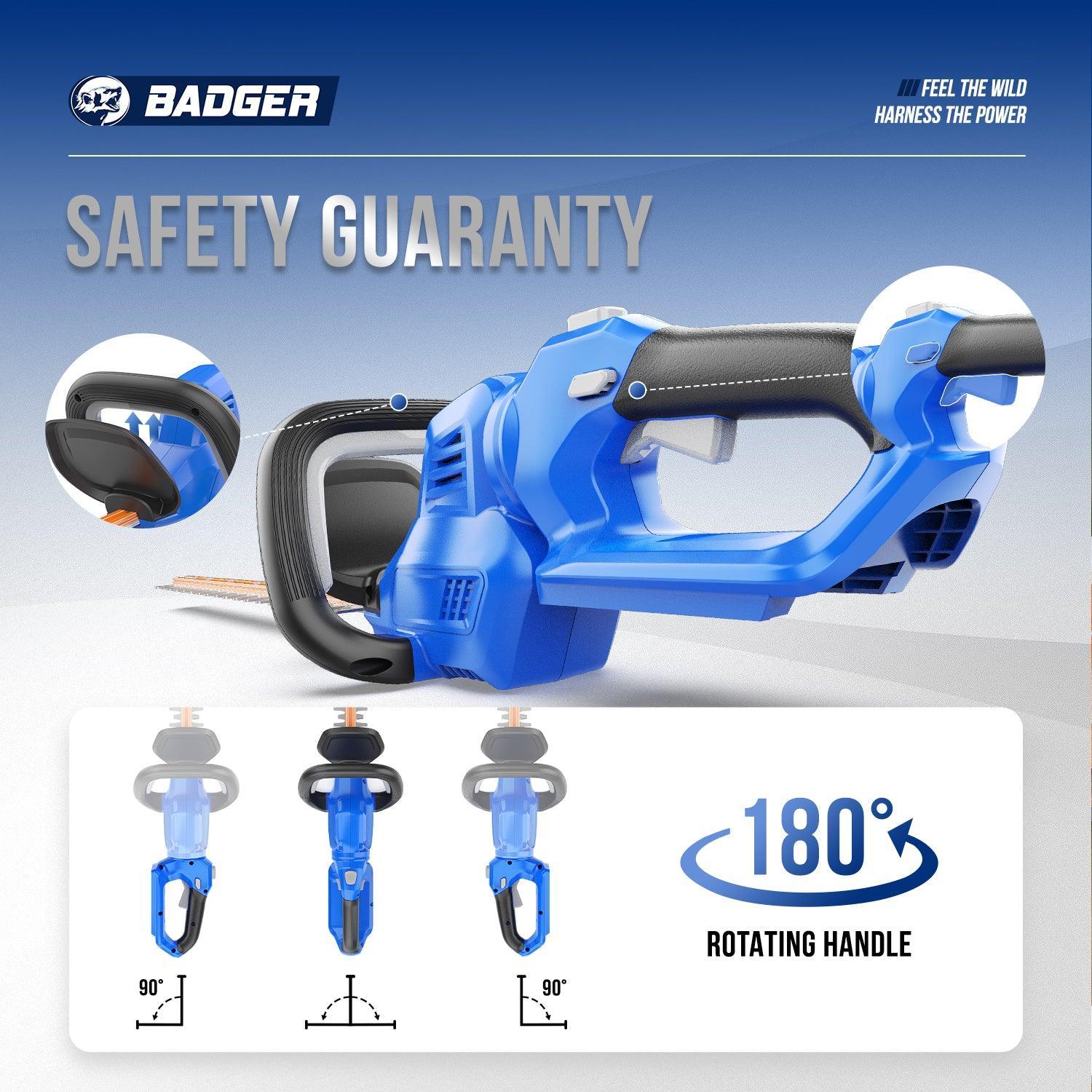 40V Hedge Trimmer Powerful Cordless Electric