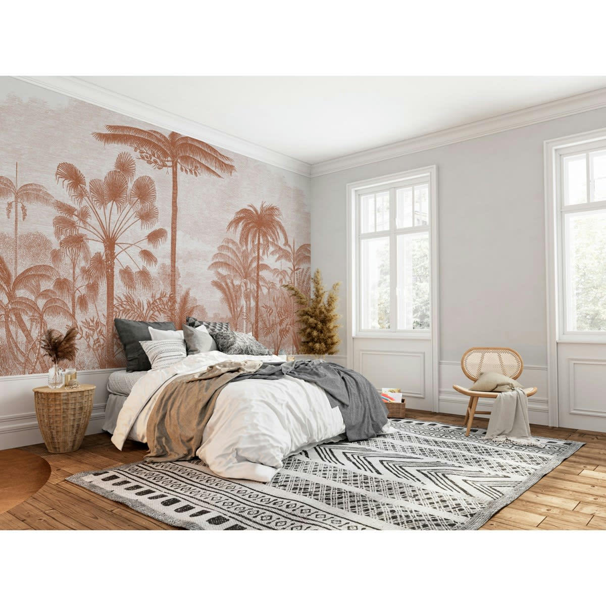 ALADIN - Papier peint panoramique motif imprimé Marron noisette 432x300cm