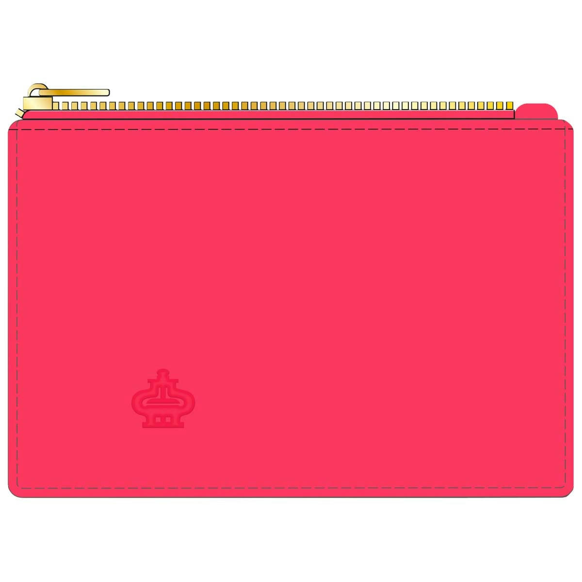 - Porte-cartes Zippé - Rouge Et Doré