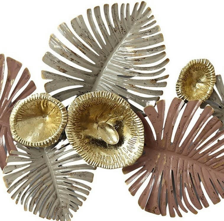 CASSIS - Décoration murale en métal feuille monstera 66x37x5