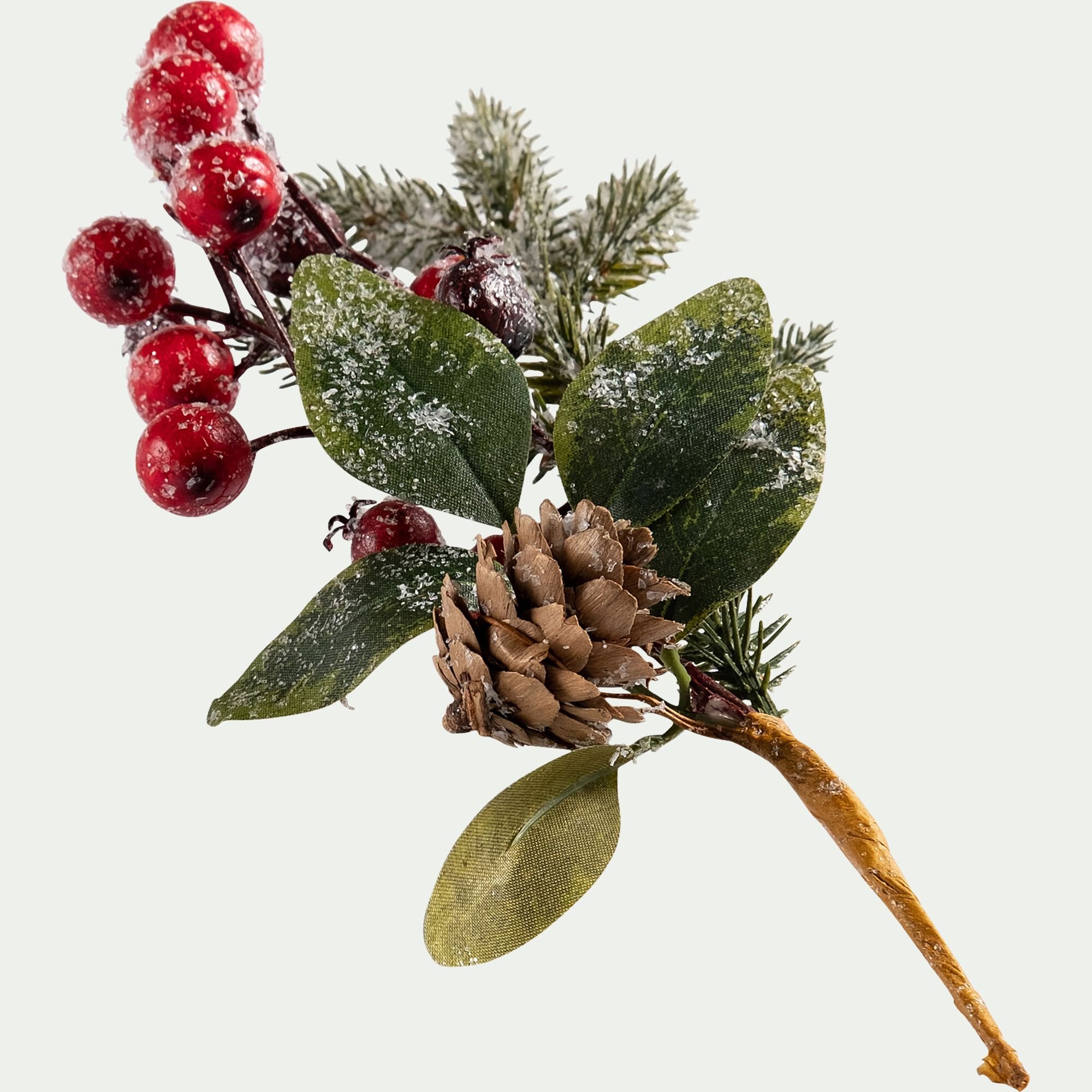 PALESSE - Branchage de Noël artificiel à piquer H24cm - vert