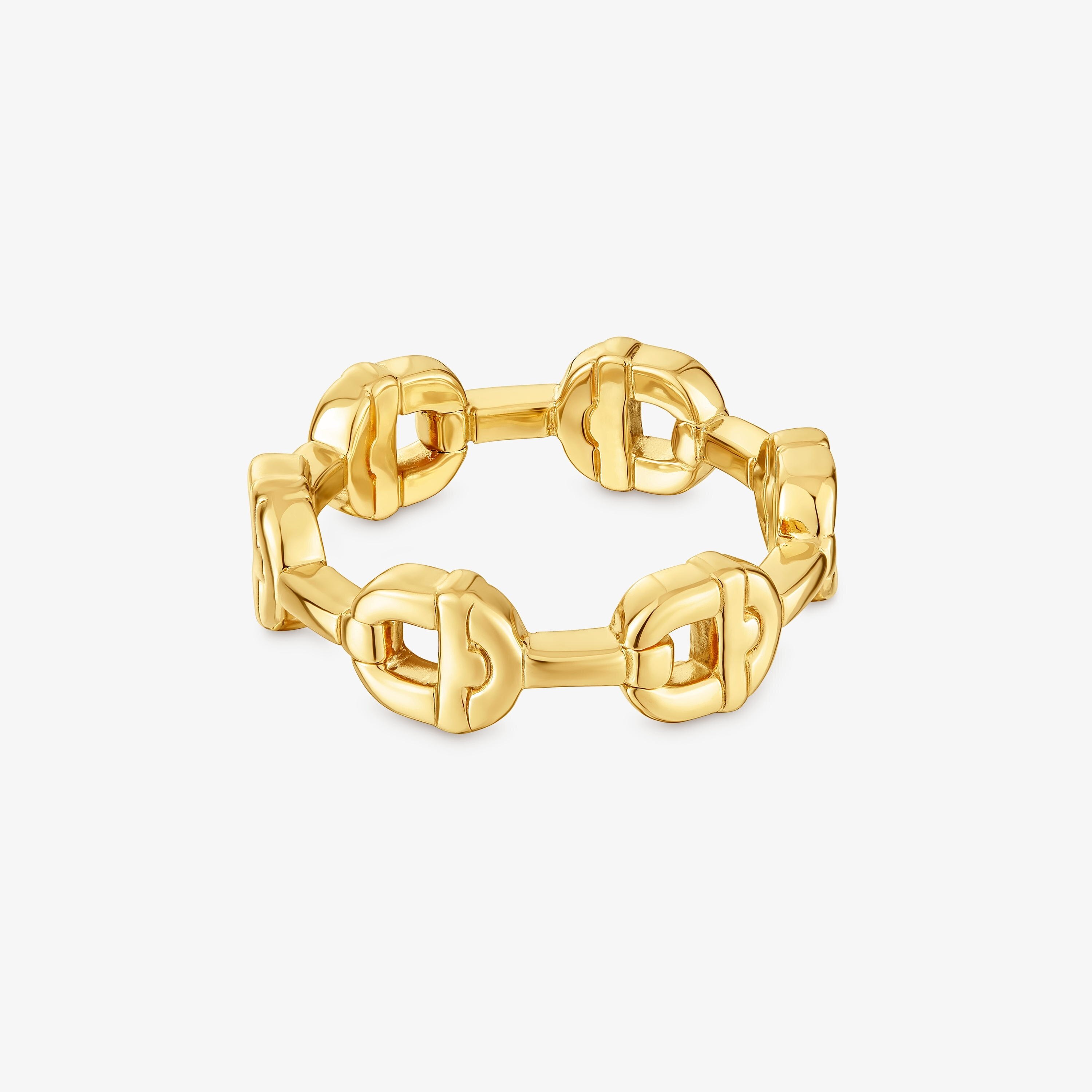 Anillo logo con baño de oro 18 kt sobre plata TOUS MANIFESTO