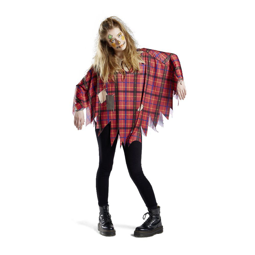 Déguisement adulte Halloween épouvantail poncho - Taille unique