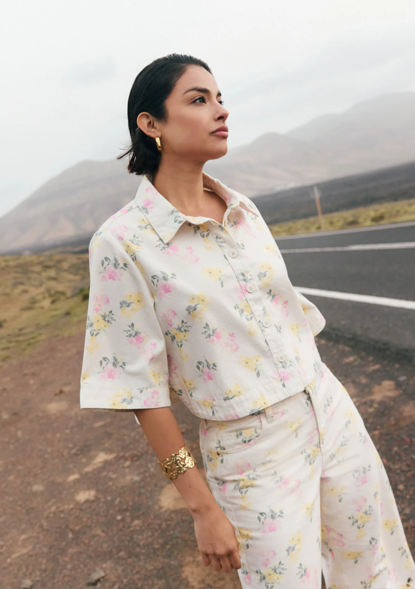 Kort geprinte blouse