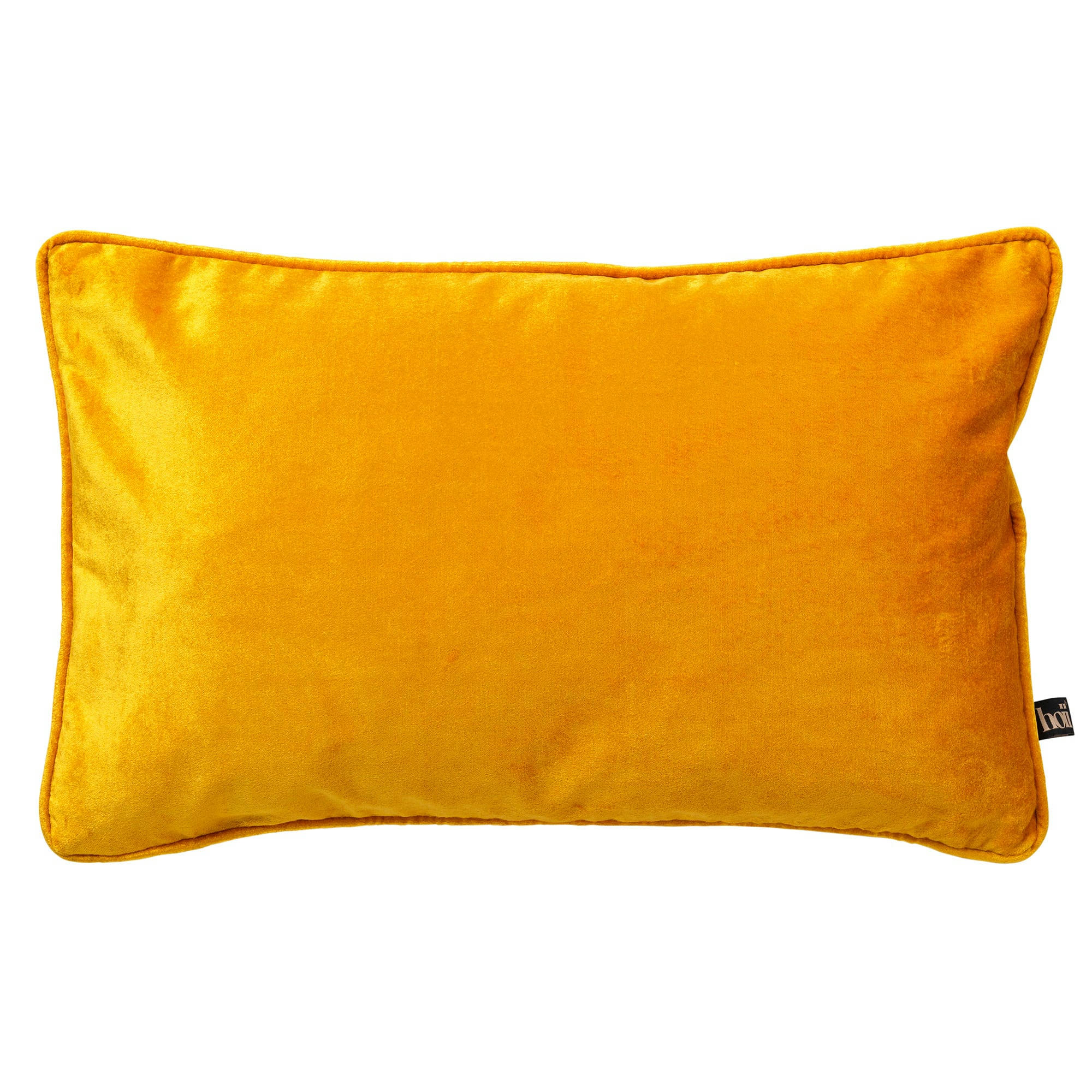 - Coussin jaune en velours 30x50 cm uni
