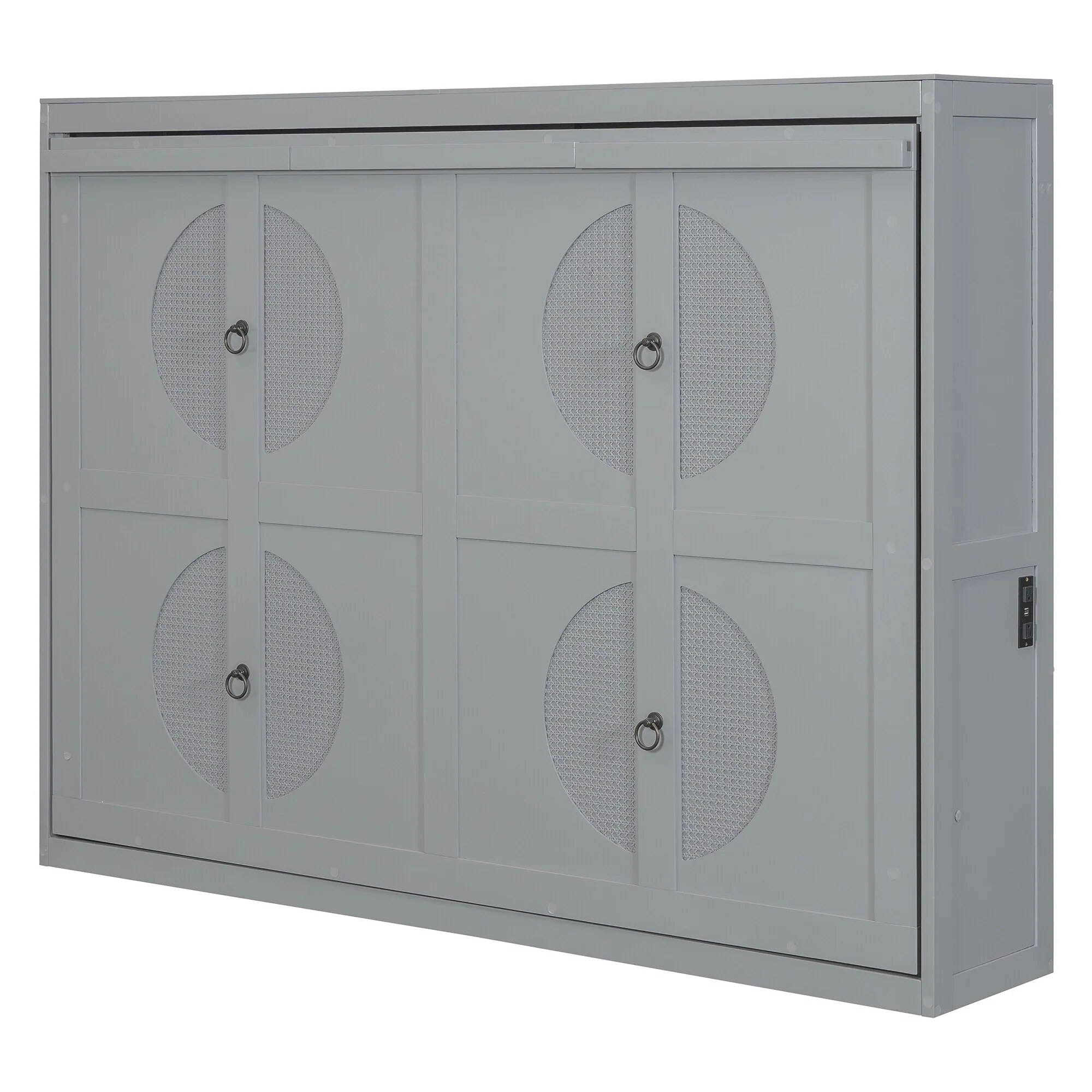 Full Size Murphy Bed Wall Bed,Gray