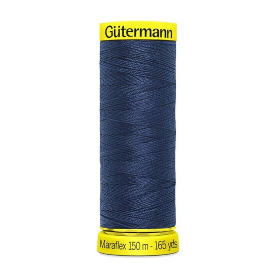 Gutermann Dark Blue Maraflex Stretchy Sewing Thread 150m (13)
