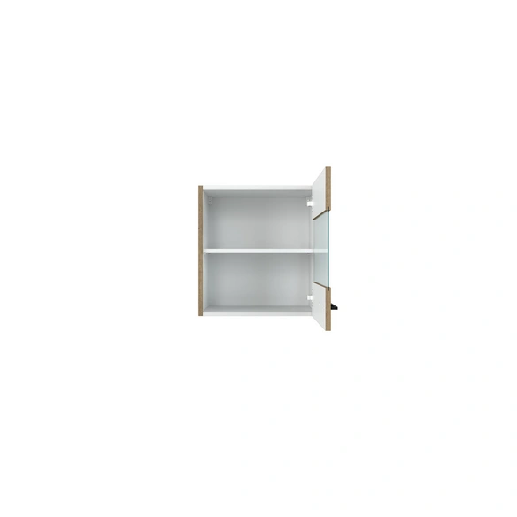 Glas-Hängeschrank »Cara«, BxHxT: 50 x 54,8 x 32 cm, Dekor: Schilfgrün matt / Artisan Eiche