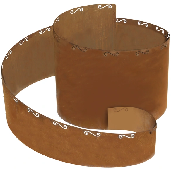 Kräuterspirale, BxHxL: 140 x 80 x 130 cm, COR-TEN-Stahl