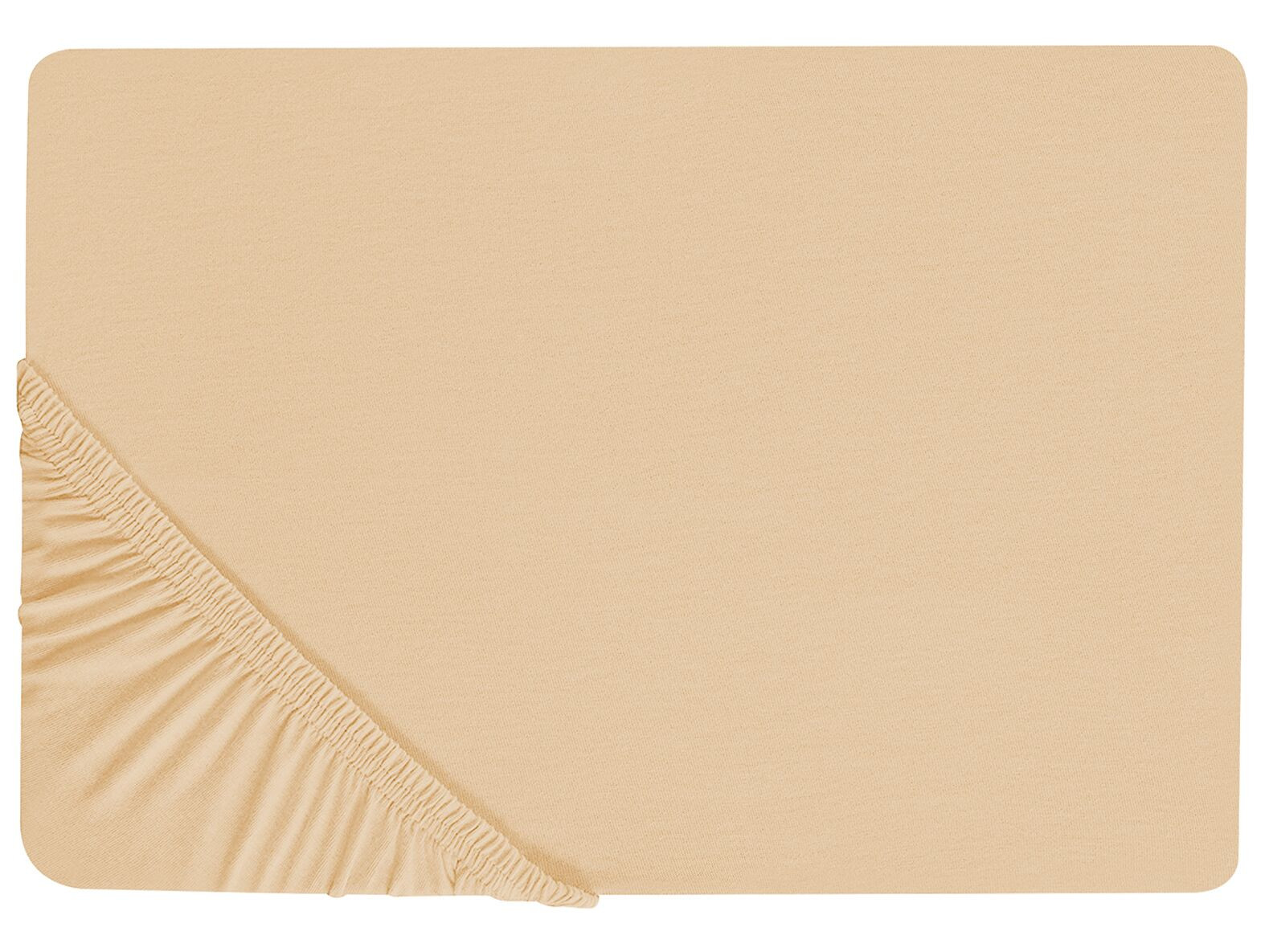 Bawełniane prześcieradło 160x200 cm jasnobrązowe
