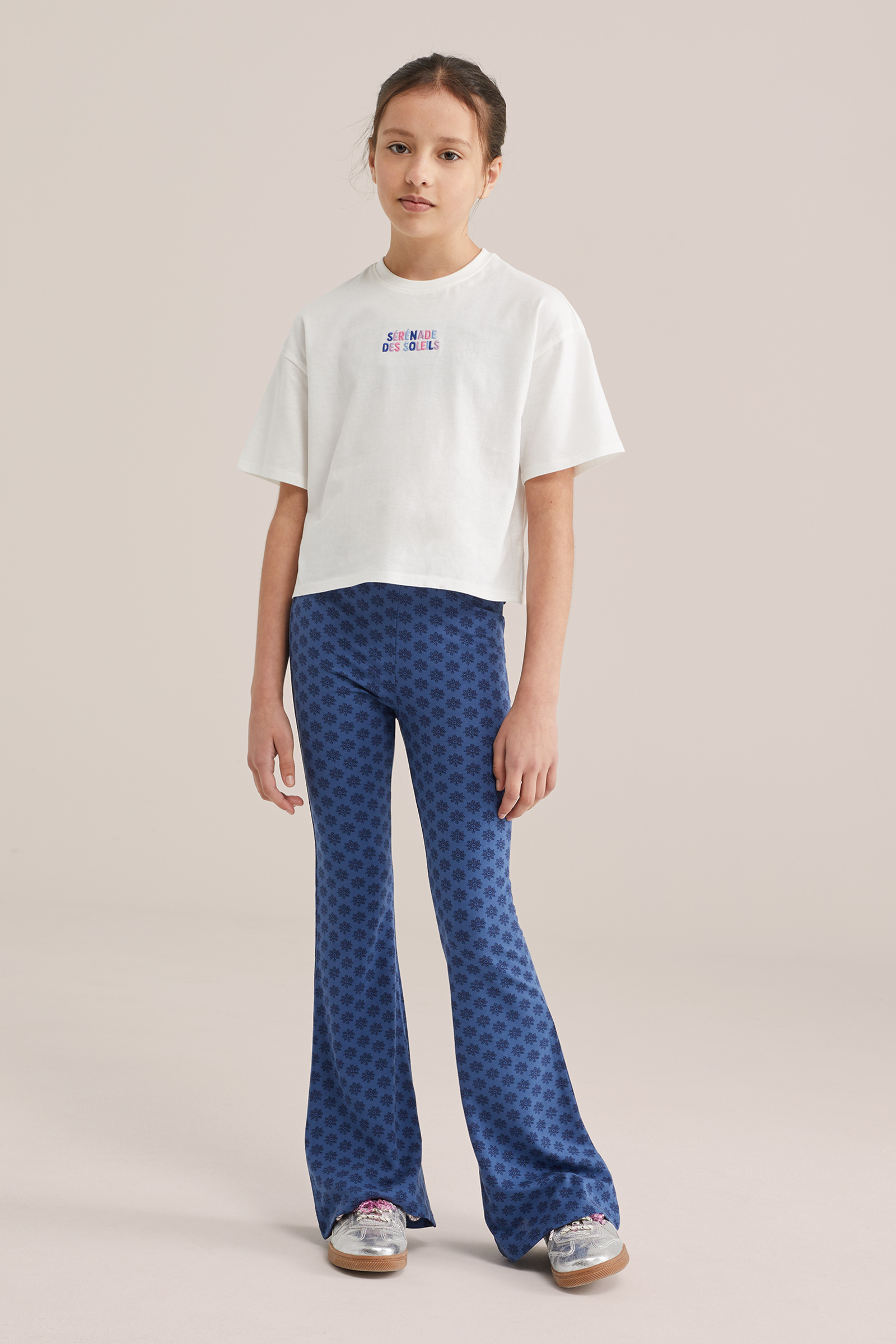 Meisjes flared legging met print