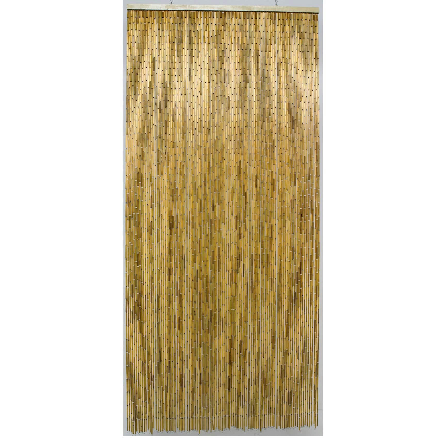 - Rideau en bâtonnet de bambou vernis métal/bambou naturel 90x200cm
