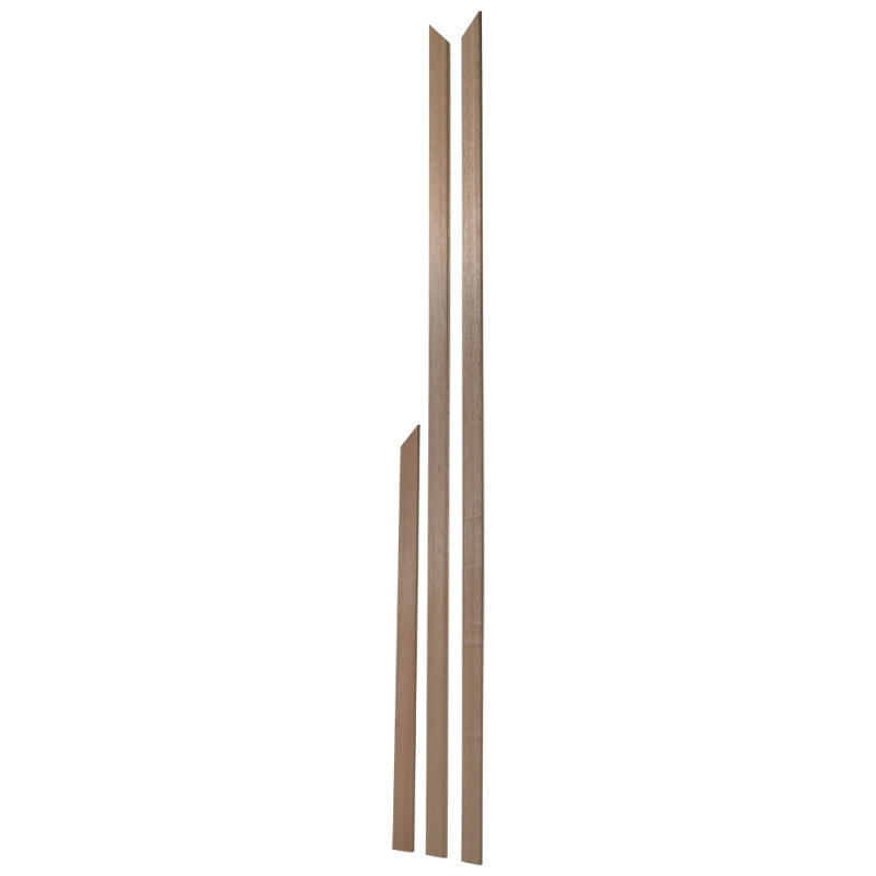 Chambranle en bois dur 215 x 6,8 x 1 cm 3 pièces