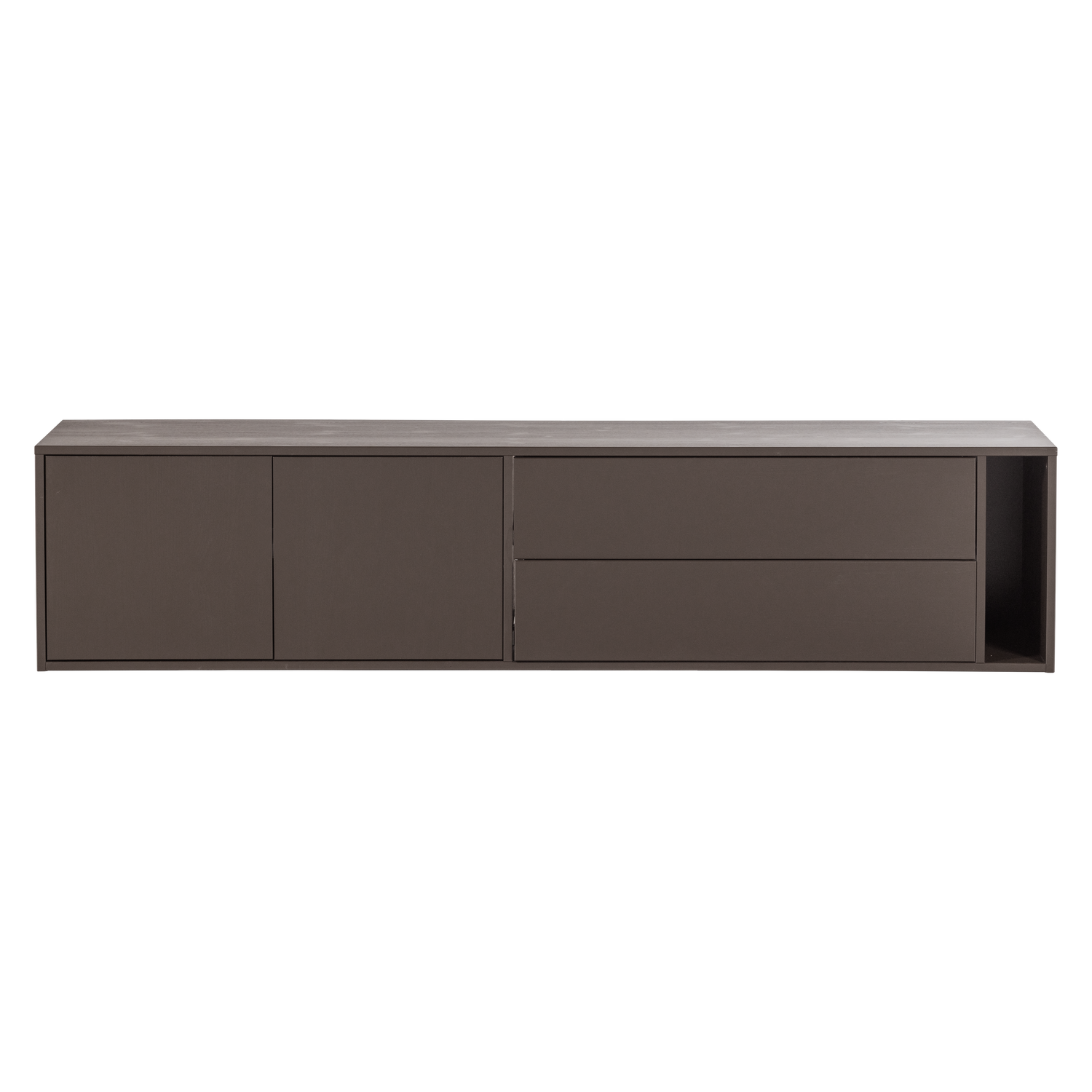 vtwonen tv meubel 200 cm Settle Down - Grenen - Middenbruin - 45x200x44