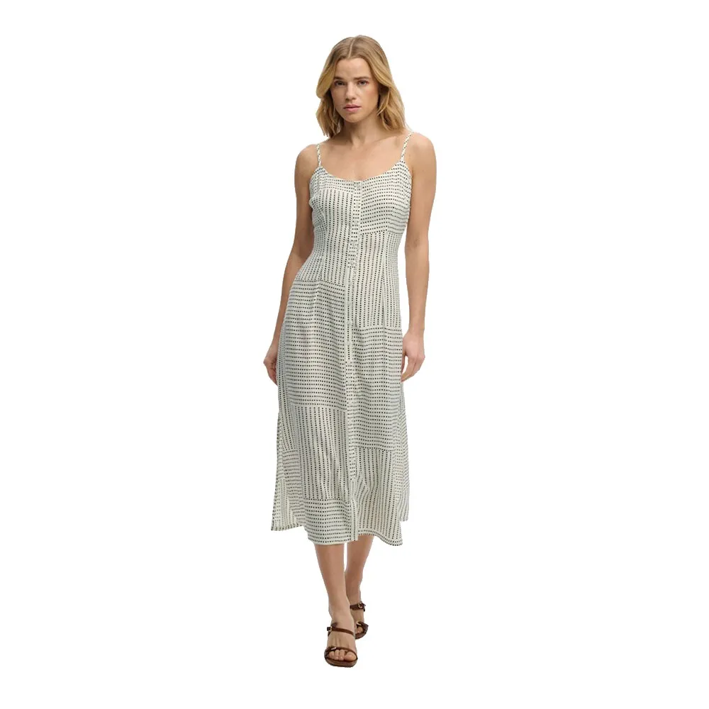 Superdry Print Button Down Cami sleeveless midi dress