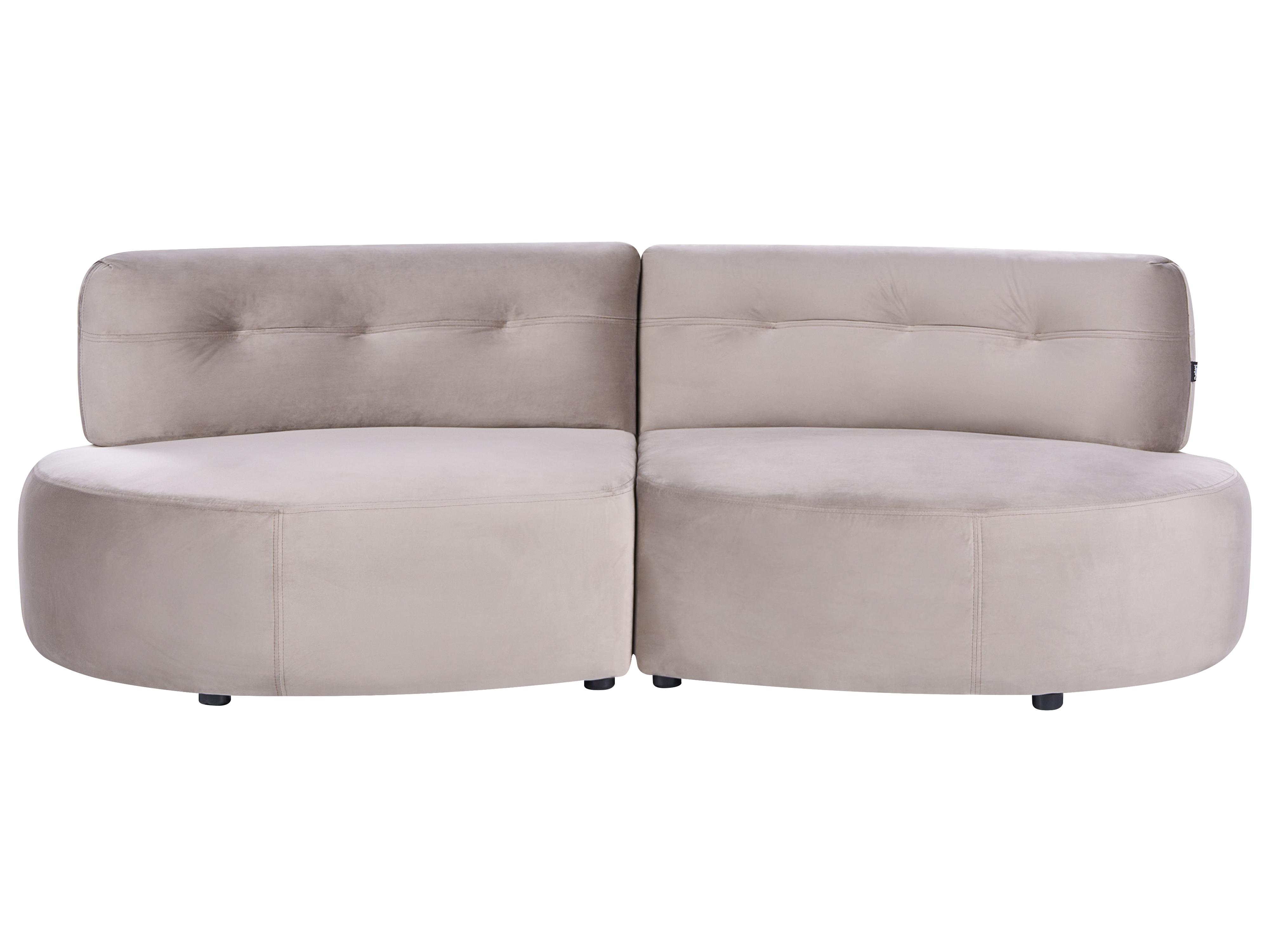 Sofa 3 Seater LAERDAL Velvet Taupe