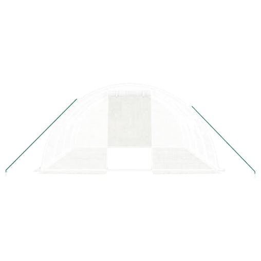 NNEVL Greenhouse with Steel Frame White 16 m&sup2; 4x4x2 m