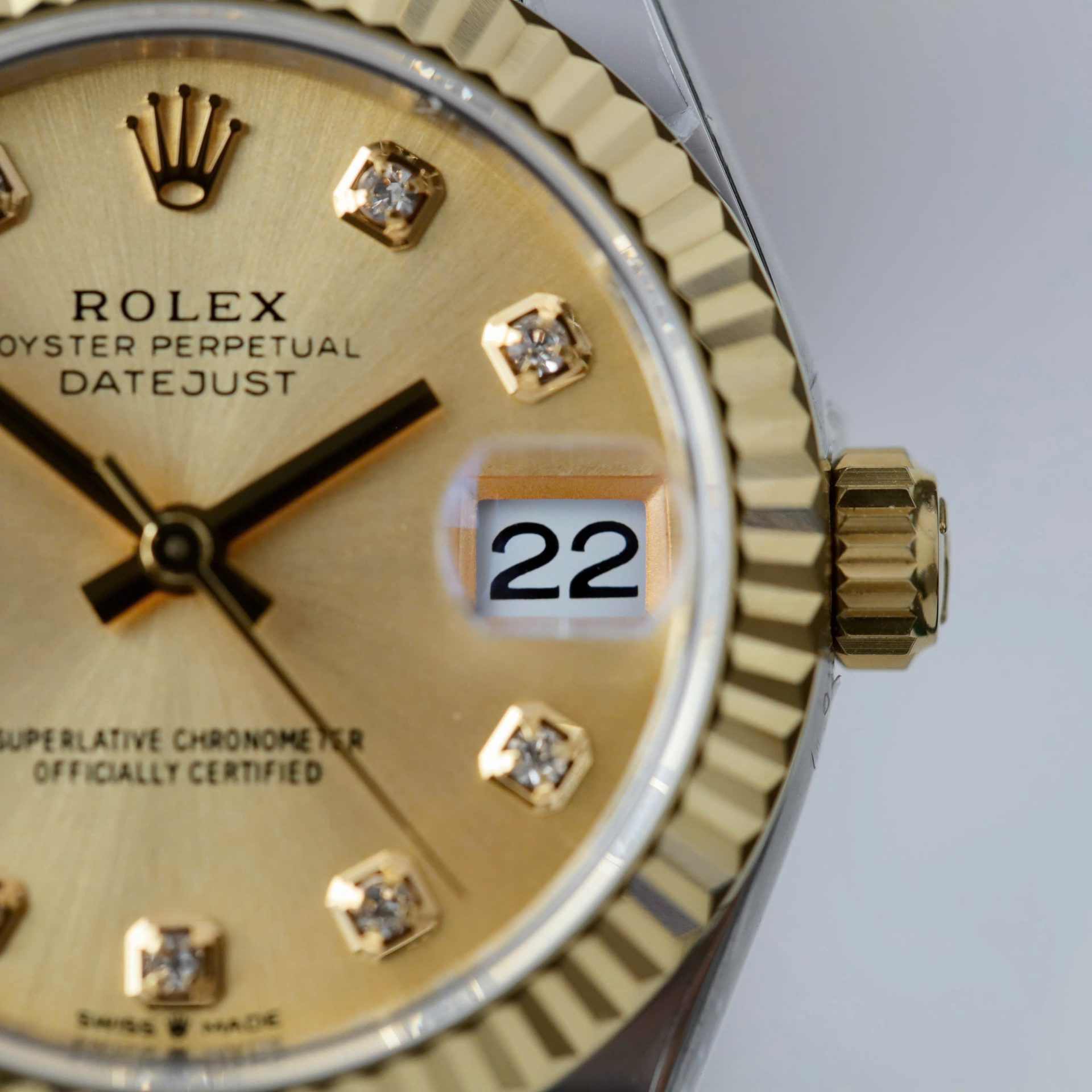Rolex Datejust 278273 SS/YG Plated Champagne Dial CZ Diamonds 31mm Jub THBF Replica