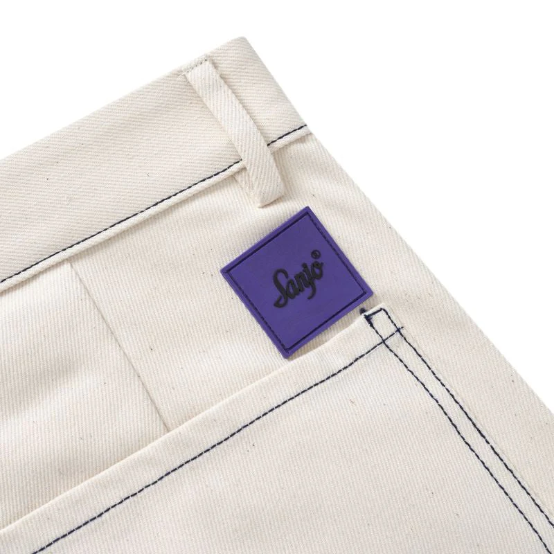 Sanjo Contrast Work Trousers // Ecru