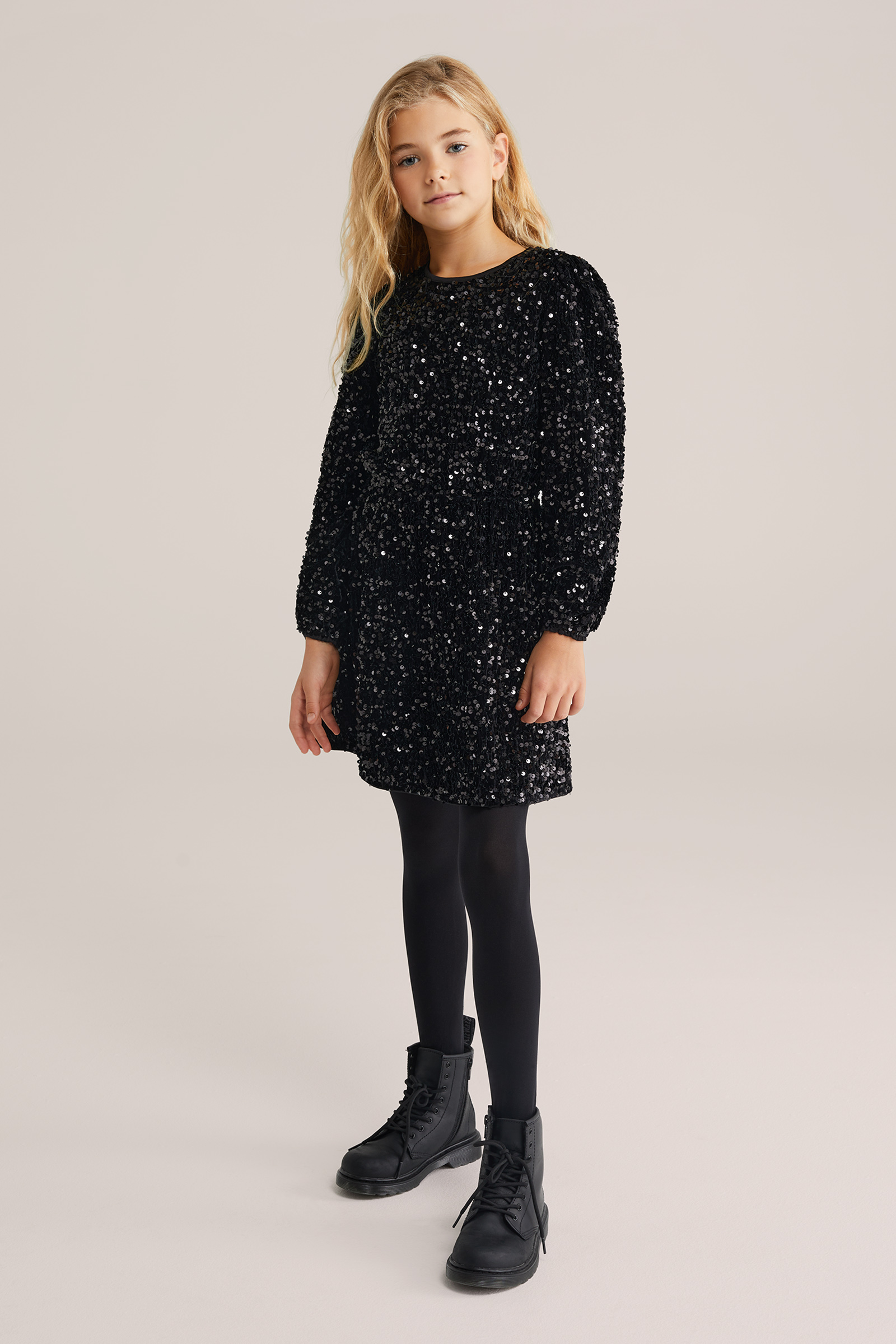 Meisjes jurk met pailletten