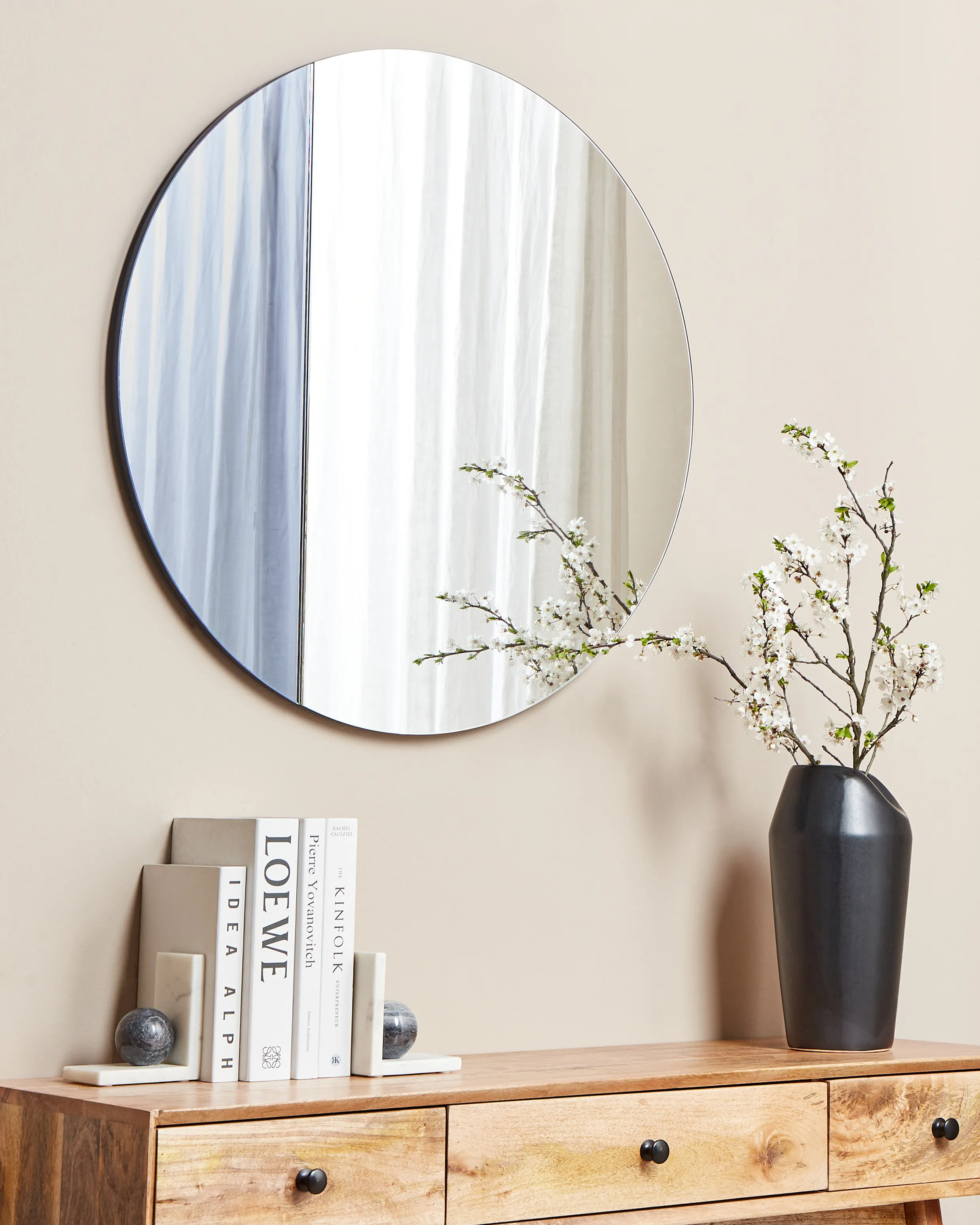 Wall Mirror CHARRON 80 cm 80 cm Blue