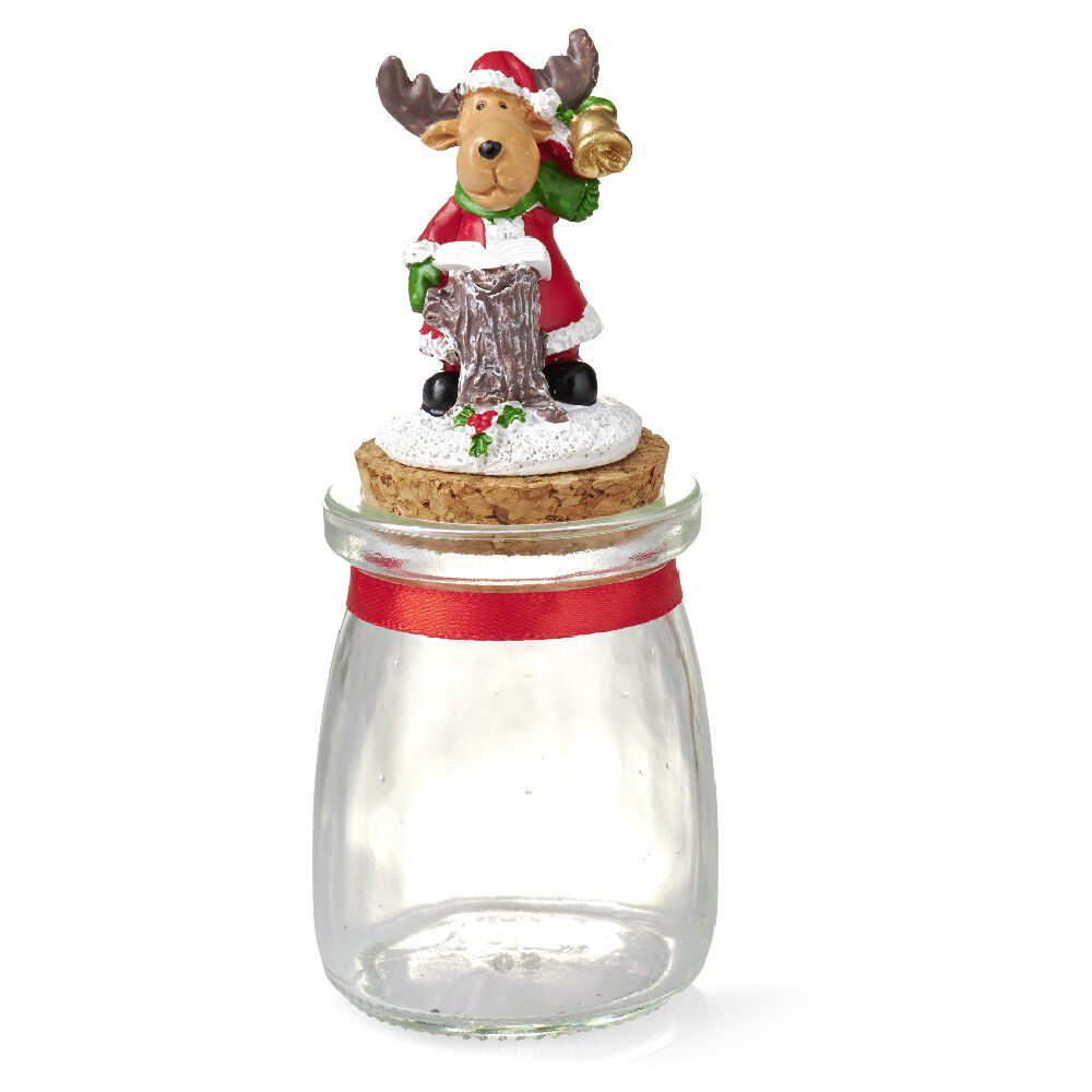 Mini bonbonnière de No&euml;l en verre