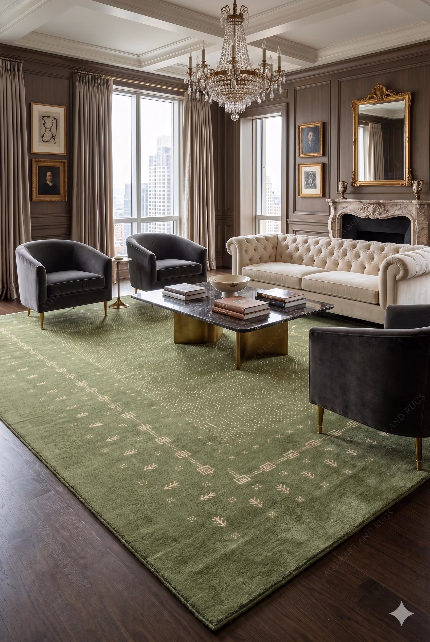 Authentic Handloom Gabbeh Loribaft Wool Rug Vintage Sage Green Persian Tribal Area Carpet Unique Boho Aesthetic Living Room Bedroom decor