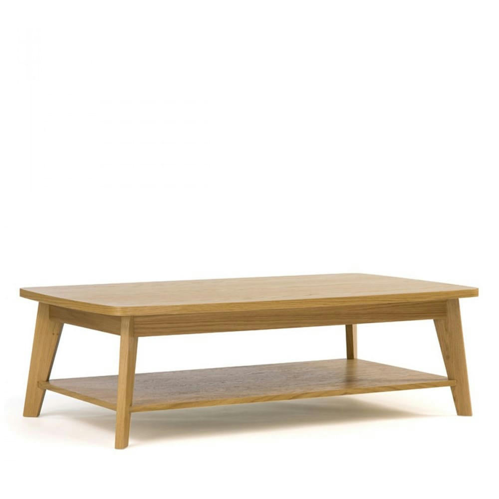 KENSAL - Table basse 2 plateaux bois clair
