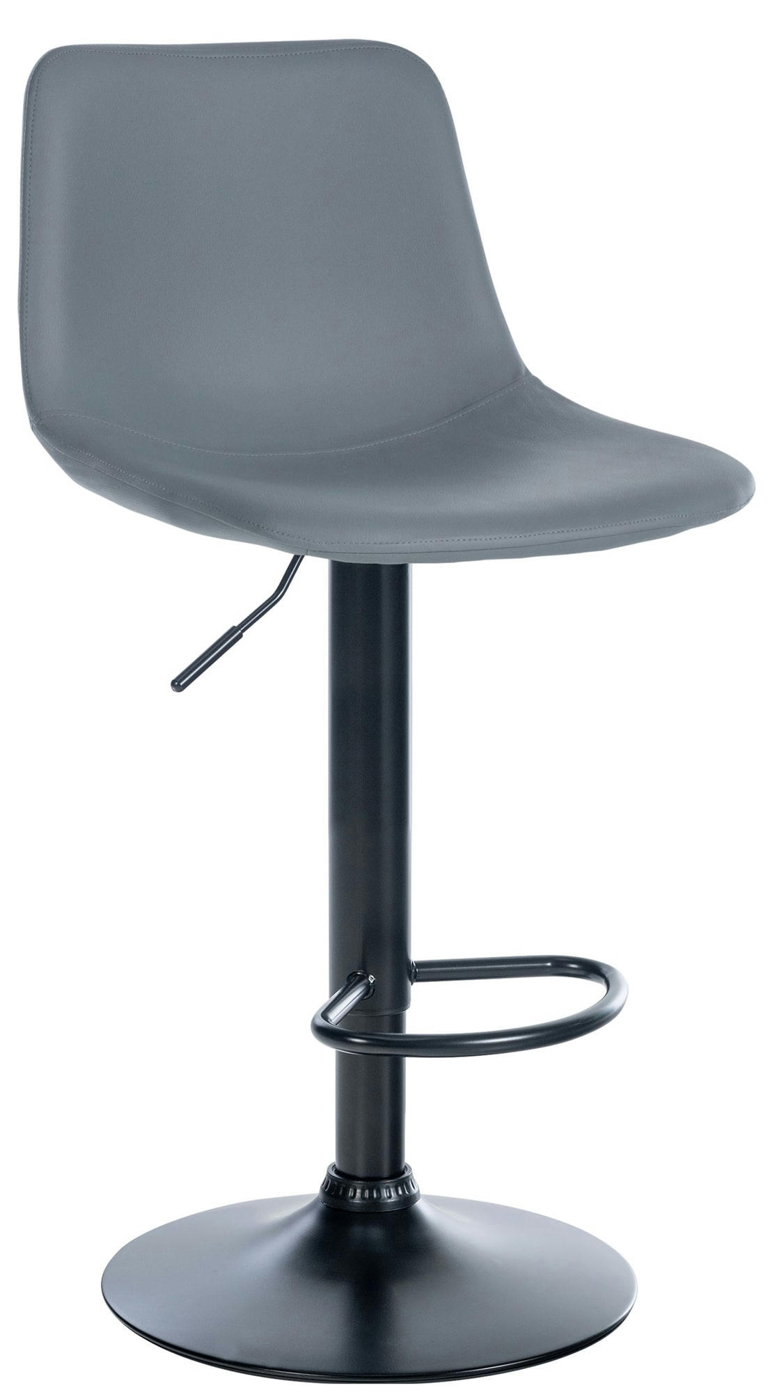 DIVO - Tabouret de bar similicuir ajustable pivotant similicuir Gris