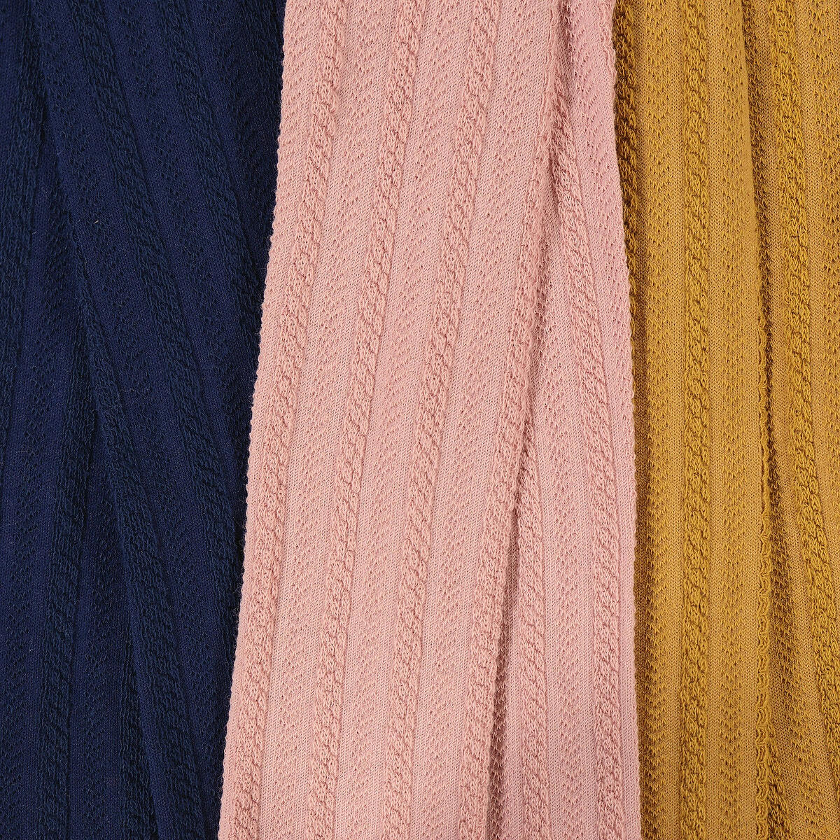 Lot de 3 collants unis torsadés
