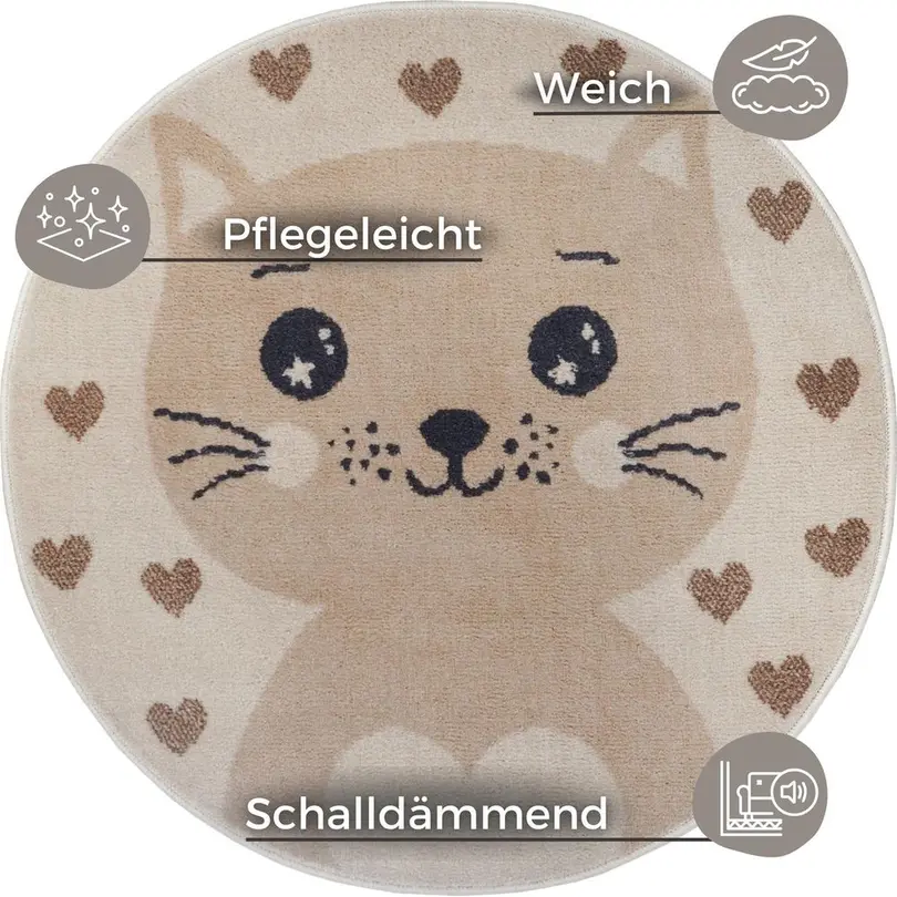 Kinderteppich Cat
