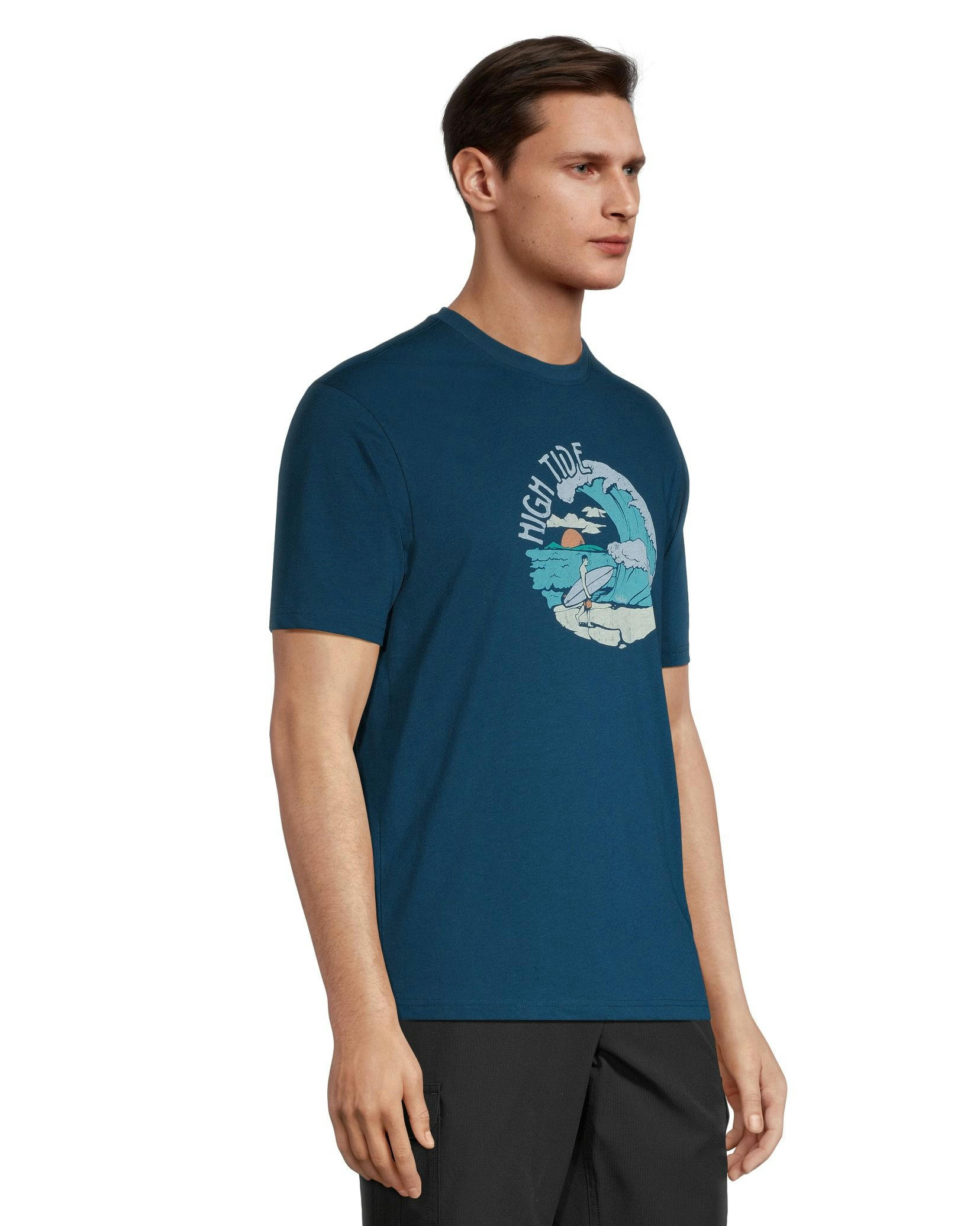 FarWest Men's High Tide Graphic Short Sleeve T Shirt