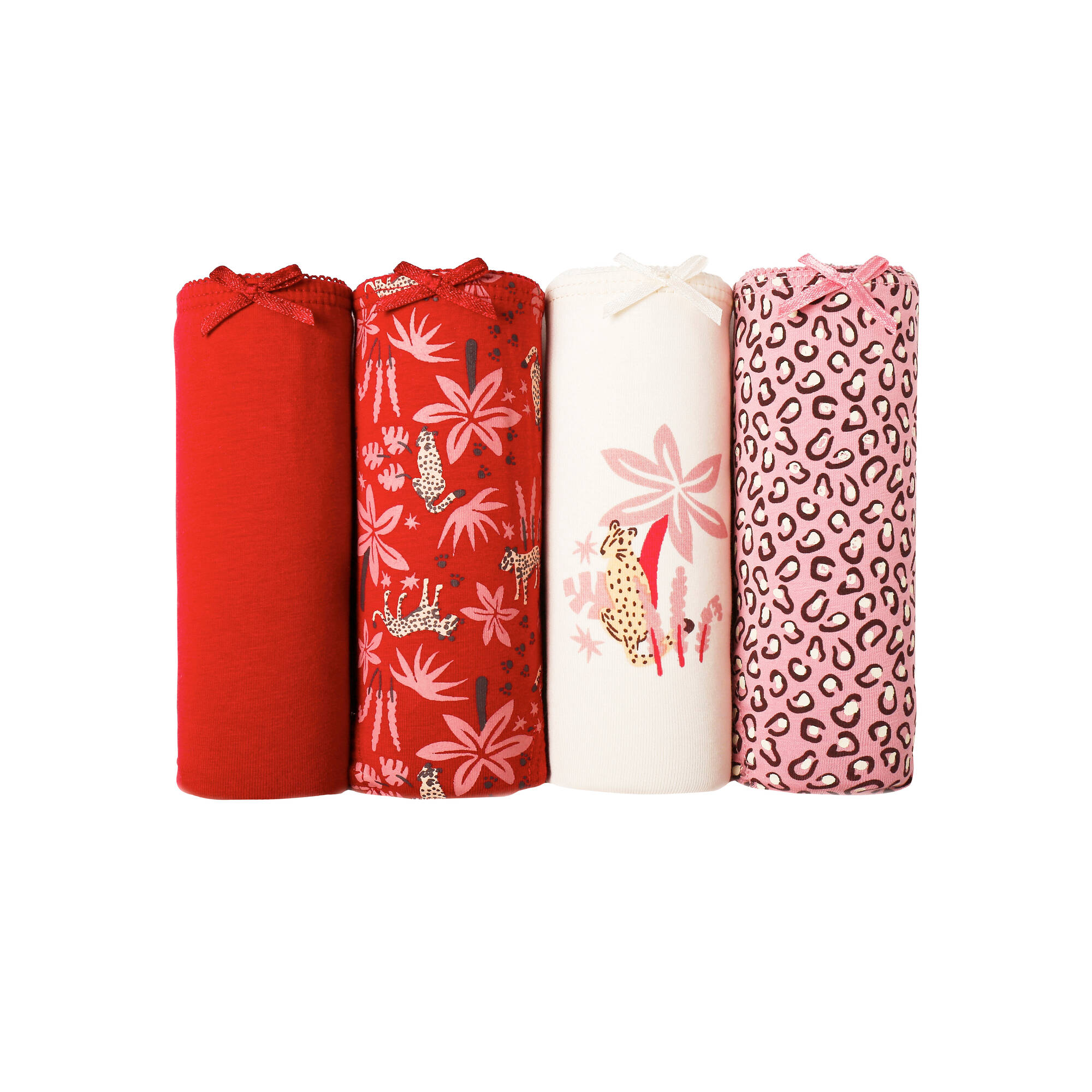 Culotte midi coton imprimé " panthère" - lot de 4
