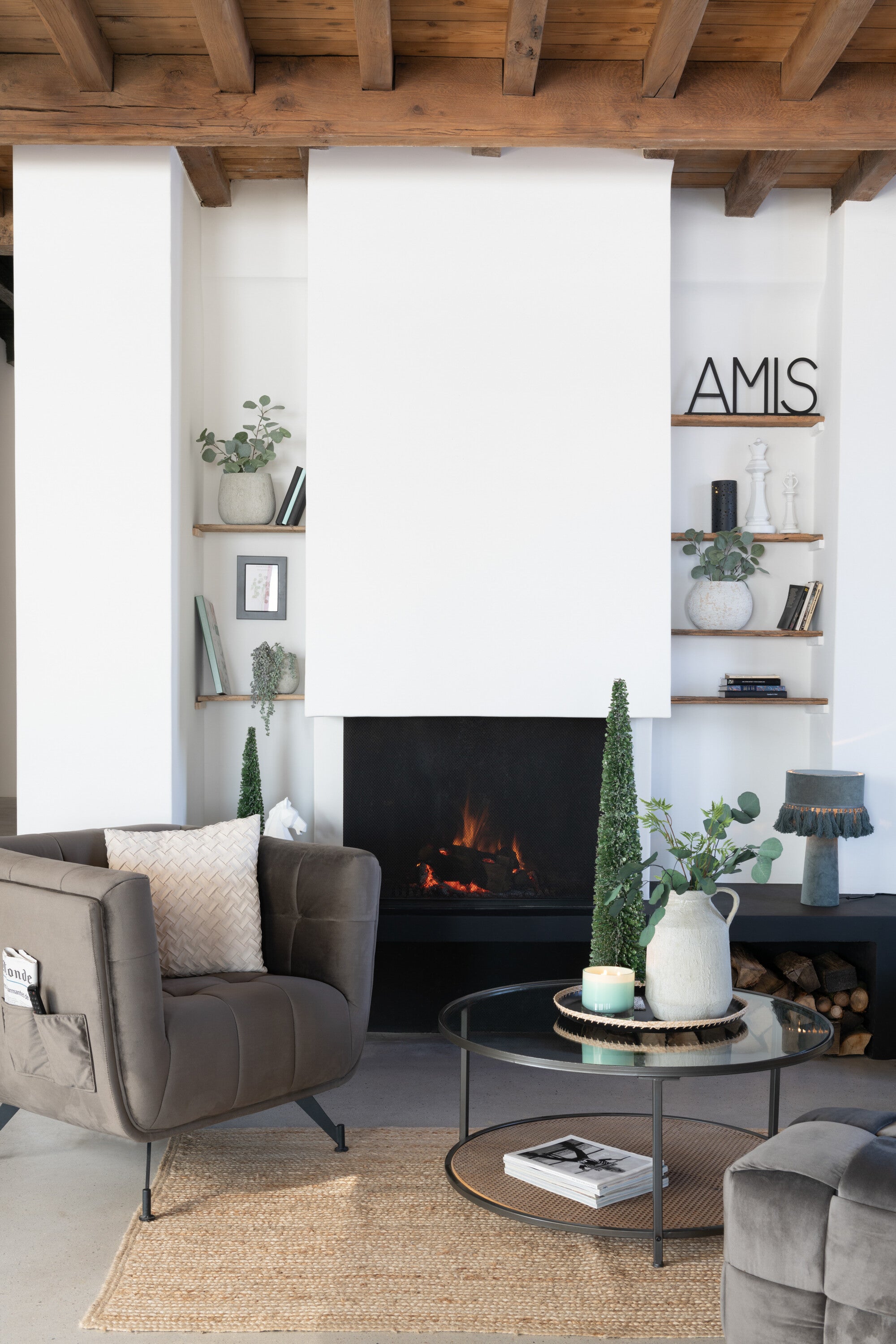 J-Line decoratie Amis - metaal - zwart