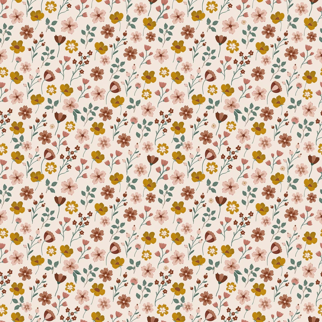CAPUCINE - Papier peint tiny multicolore