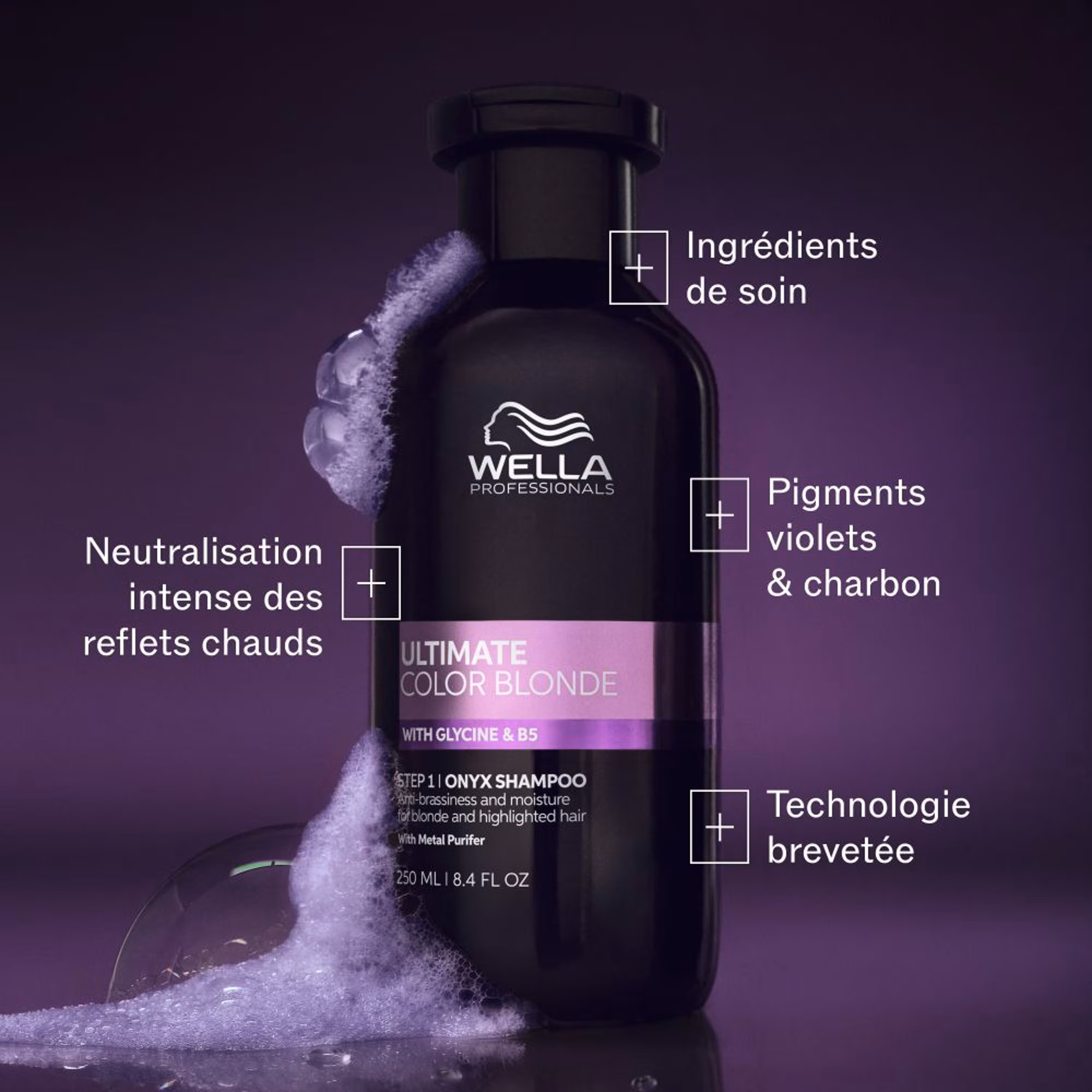 ULTIMATE COLOR BLONDEShampoing correcteur, hydratant et nourrissant pour cheveux blonds