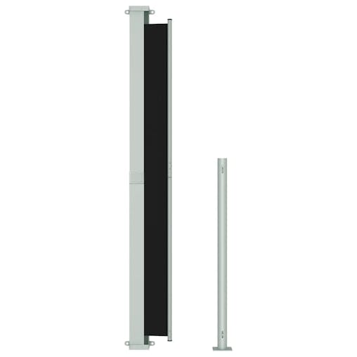 NNEVL Patio Retractable Side Awning 200x500cm Black