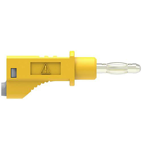 Electro PJP 2110-CD1-100J, cordon de mesure 1,0 m - fiches banane mâle 4 mm empilables, jaune, 12 A