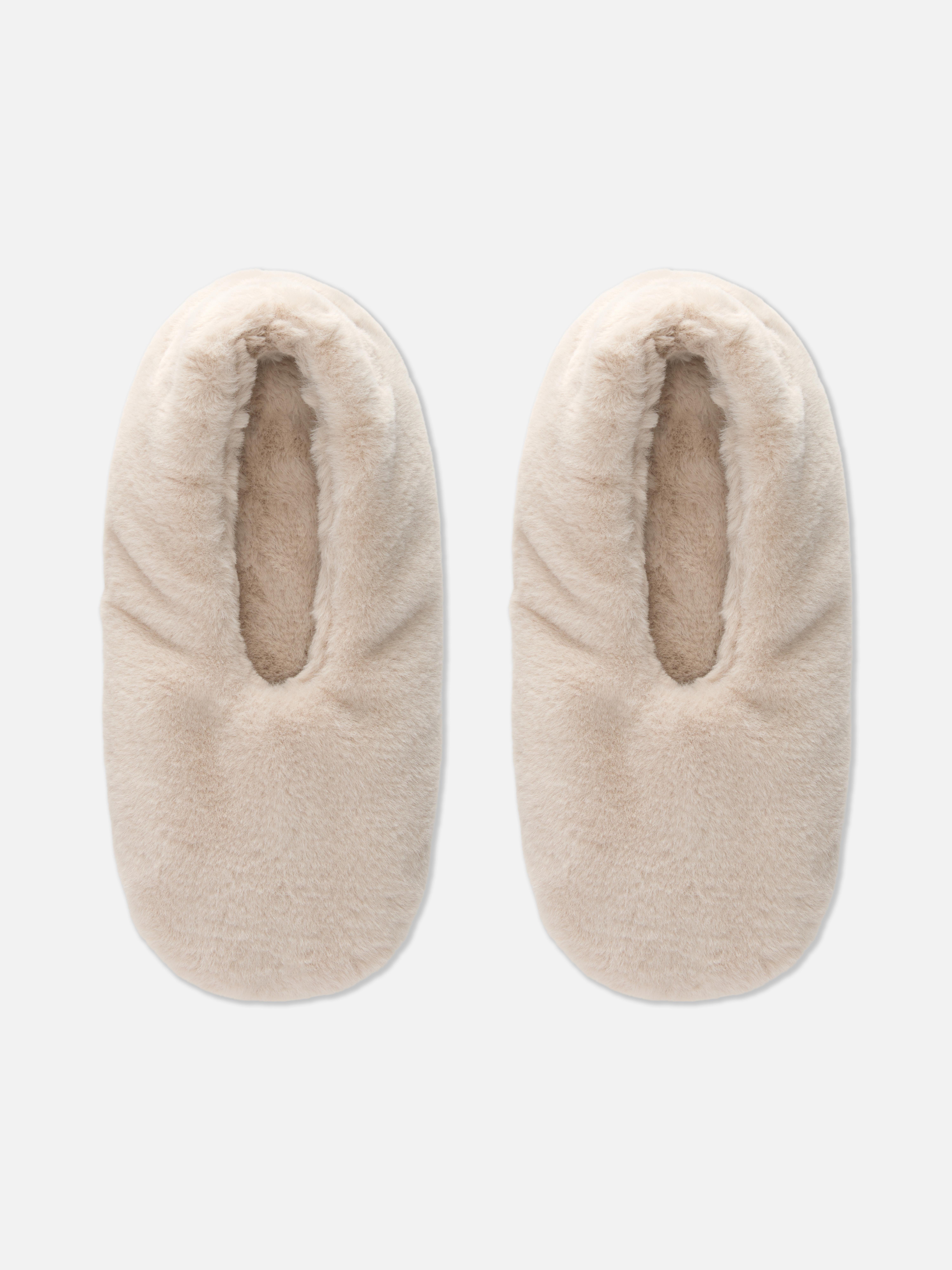Faux Fur Slipper Socks