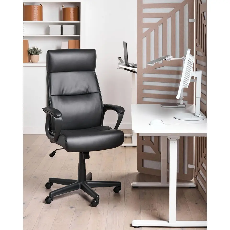 GURU - Bureaustoel - Zwart - Kunstleer